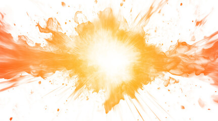 Brilliant yellow explosion with intense glowing light and radiant bursts. Ideal for creative projects and visual enhancements. Premium quality PNG file with transparent background for seamless blendin