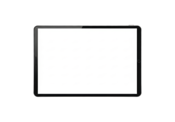 Modern tablet isolated on transparent background for mockup design