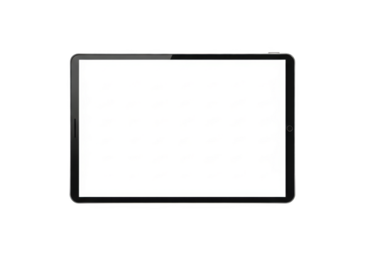 Modern tablet isolated on transparent background for mockup design