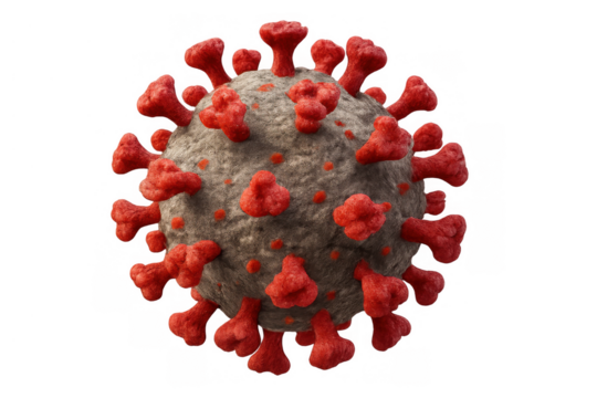 Coronavirus / covid-19 / sars-cov-2 disease outbreak spreading. Pandemic virus infection rendering on transparent background