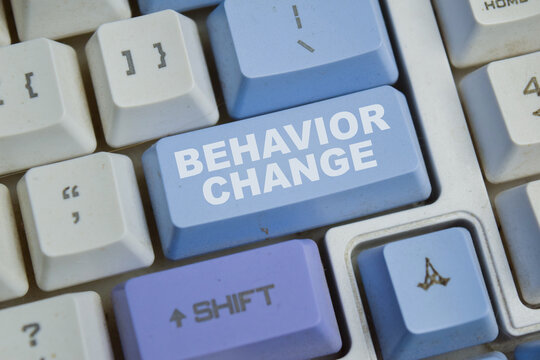 Behavior change - altering habits and behaviors for the long term button on the keyboard