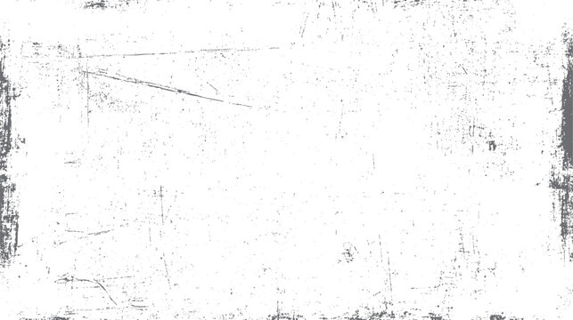 White background with distressed grey grunge texture overlay featuring scratches and speckles vector 1