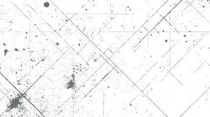 White background with scattered dark gray ink splatters and intersecting diagonal and horizontal lines creating a distressed texture