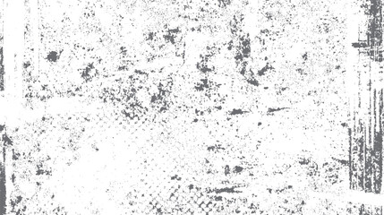White background with scattered dark grey speckles and vertical lines creating a distressed texture effect