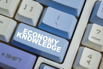 Economy knowledge is a system of consumption and production that is based on intellectual capital button on the keyboard