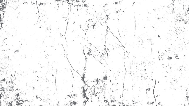 White grunge texture background with dark grey distressed cracks and speckles abstract pattern vector