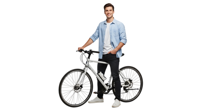 young woman riding a bicycle