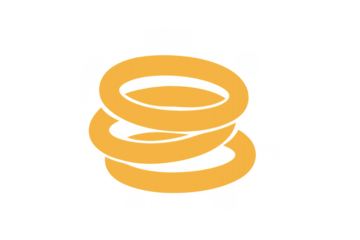 Abstract golden spiral symbol representing technology, data, connection, and digital innovation on transparent background