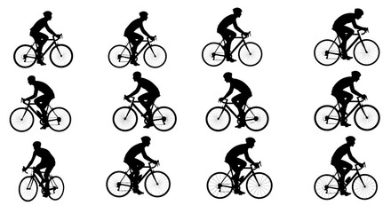 Fototapeta premium bicycle silhouettes vector