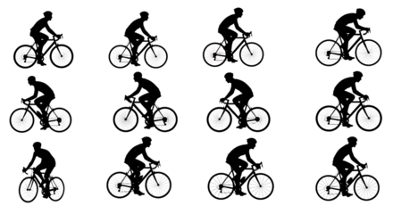bicycle silhouettes vector