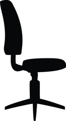 Office chair silhouette desk chair vector illustration