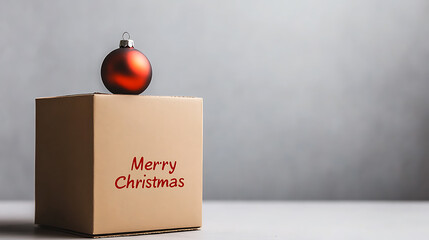 A festive surprise awaits! A wrapped gift, complete with an ornament, promises holiday cheer. A reminder of the joy and excitement of the season's gifting traditions.