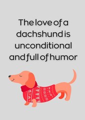 Dackel mit Text Design
