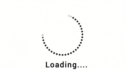 Dynamic Loading Animation Unfold on Clean White Background for Web UI Design Projects, Perfect for Tech Tutorials or Software Demos, Conveying Progress and Anticipation