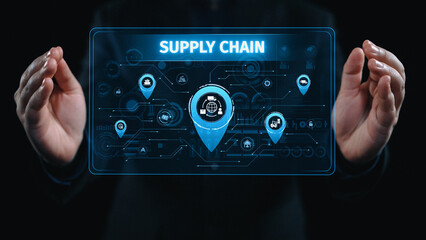 Supply chain processes with data-driven logistics, transportation, and distribution. enhances operations. Supply chain improves efficiency. Supply chain integrates logistics and delivery. Elide