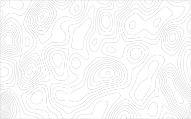 Ocean topographic line map with curvy wave isolines vector illustration. Abstract topographic contours map background, Vector contour topographic map. Cartography texture abstract banner use.	