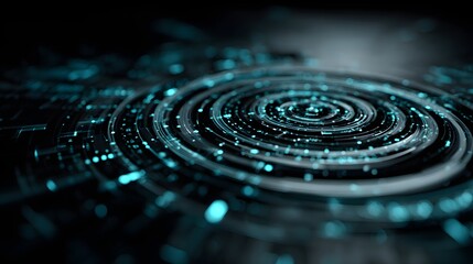 massive circular data visualization dashboard