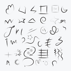 Hand-Drawn Arrows, Lines, and Abstract Doodles Pack