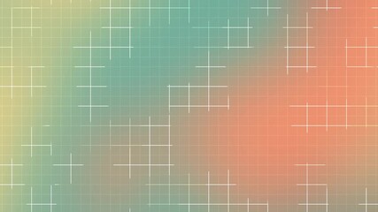 Soft pastel gradient in teal yellow and orange tones with glowing grid line elements creating a warm retro 70s vibe for vintage posters global events creative branding and nostalgic design themes