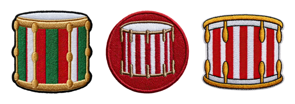 Patchwork quilt craft embroidery festive drum patchwork quilt craft embroidery handmade textile art joyful