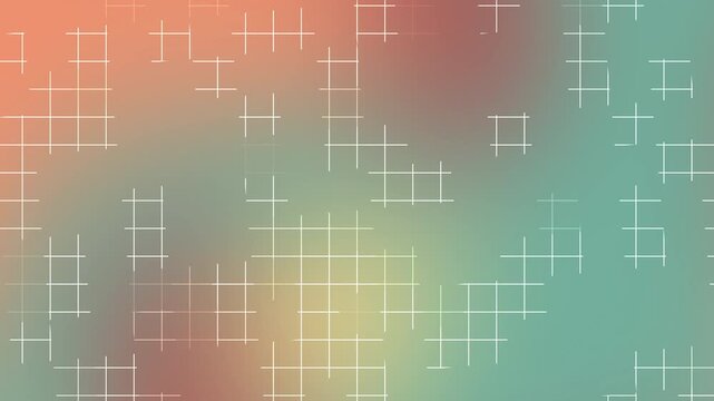 Pastel teal yellow and orange gradient background with dense white grid lines creating a soft retro 70s pattern ideal for vintage posters global events creative branding and nostalgic design themes