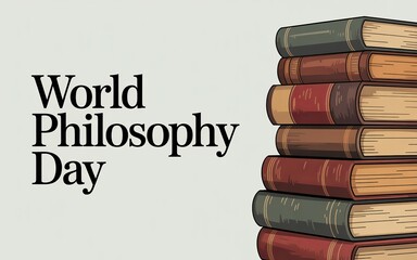 Sunlit study table highlights stacked books celebrating global philosophical understanding.