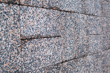 paving slabs of rectangular and square blocks made of stone chips