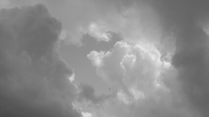 gray background, gray sky and clouds in the photo