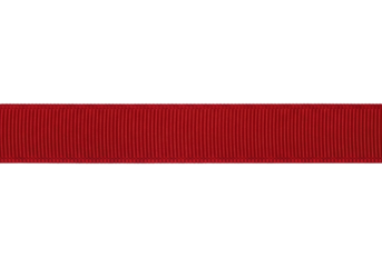 Close Up of a Red Grosgrain Ribbon for Graphic Design, Cut Out, Clipping Path, Isolated on a Transparent PNG Background.