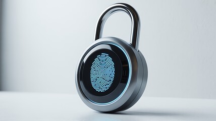 Digital padlock with biometric fingerprint scan security system
