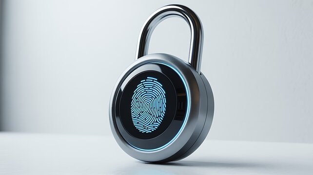 Digital padlock with biometric fingerprint scan security system
