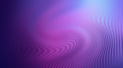 Abstract grainy curve pattern with purple, indigo, violet and light blue gradient