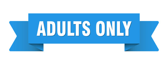 adults only ribbon isolated on transparent background. adults only ribbon