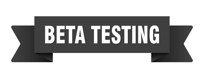 Fototapeta premium beta testing ribbon isolated on transparent background. beta testing ribbon