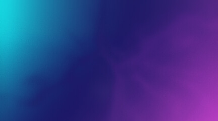 Gradient Background Cyan, Deep Blue, Purple Noise Texture, Smooth Color Transition