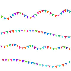 Vibrant Festival Flags String Collection – Decorative Celebration Colorful Party Bunting Garland Set