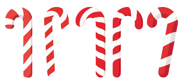 baston, caramelo, navida, baston, baston navide&ntilde;o, vector, s&iacute;mbolo, decoraciones, ilustraci&oacute;n, bombones, designio, icono, rayado, color, alimento, celebraciones, vacaciones, azucarar, figura, bandera