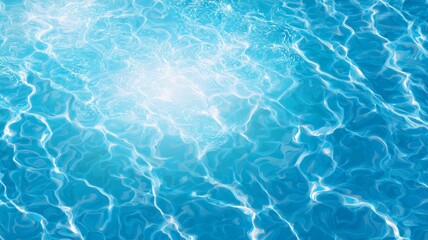 Obraz premium Sunlit pool water abstract ripple effect. AI image