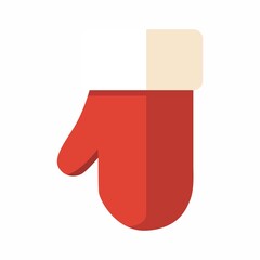 guante, guante de santa, santa, papa noel, navidad, rojo, icono, vector, símbolo, ilustración, exclamación, firmar, acné, designio, apuntar, mano