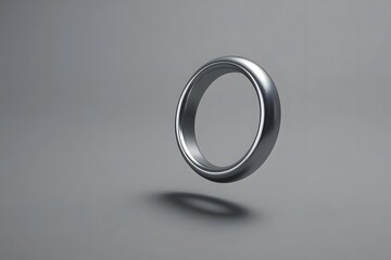 Metallic ring floating for futuristic product design and branding visuals