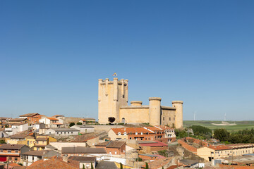 View of Torrelobatón Castle Rising Above the Village