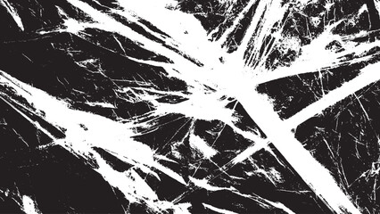 Obraz premium The plastic surface is wrinkly and tattered making abstract pattern. plastic transparent cellophane bag on white background. 