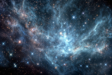 Naklejka premium Stunning star formation in the cosmic depths of a distant nebula