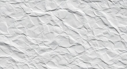 Close up texture of white crumpled paper
