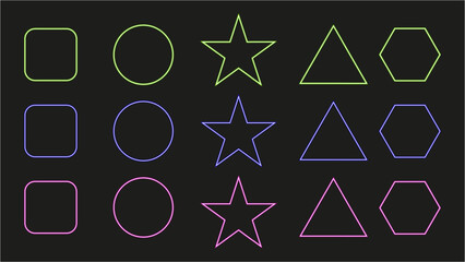 Abstract geometric composition with vibrant color palette