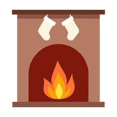 vector, chimenea, navidad, santa, navida, bujía, fuego, llama, ilustración, vector, celebraciones, icono, alumbrado, decoraciones, símbolo, vacaciones, designio, cera, ardiente, acomodador, lámpara