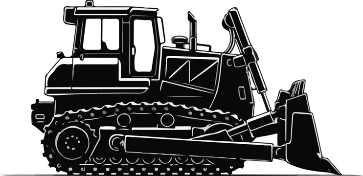 Heavy duty bulldozer for construction and earthmoving projects
