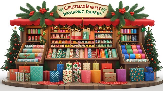 Christmas market stall colorful joyful gift display images