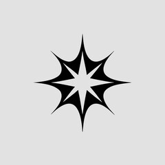 Abstract star shape isolated on for decoration use