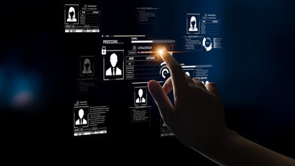 ID security ensures personal data protection with secure login systems, digital identity...